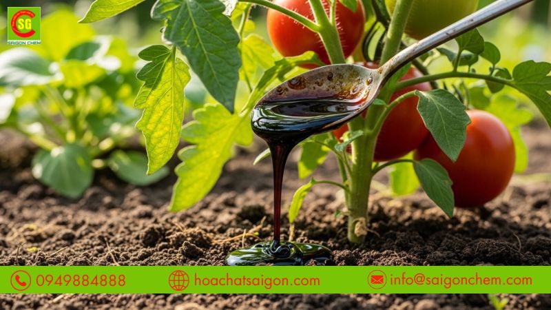 Sử dụng mật rỉ đường b&oacute;n c&acirc;y gi&uacute;p c&oacute; lợi cho đất trồng