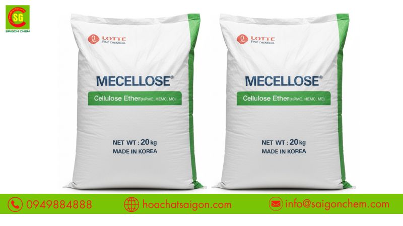 Bột Hydroxyethyl Cellulose m&agrave;u trắng mịn dễ h&ograve;a tan