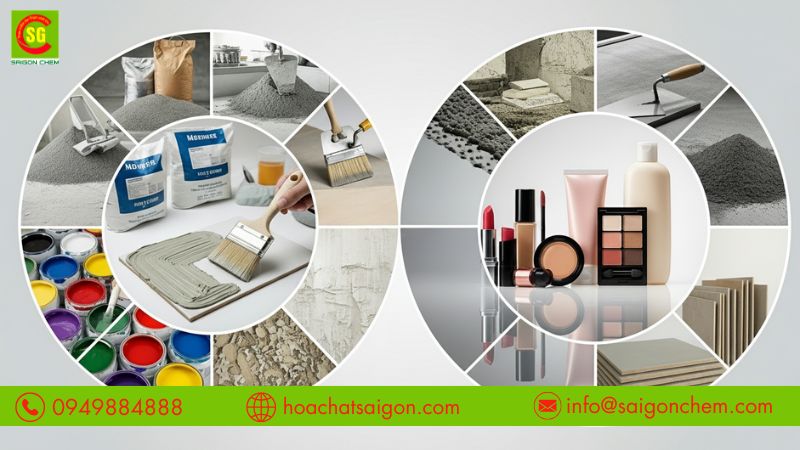 Ứng dụng HEC trong mỹ phẩm sơn v&agrave; x&acirc;y dựng hiệu quả