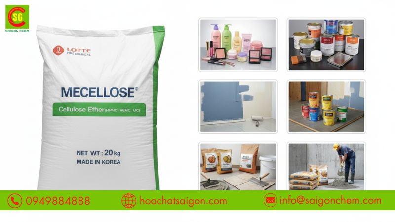 Bột HEC trắng mịn tan trong nước tạo độ nhớt