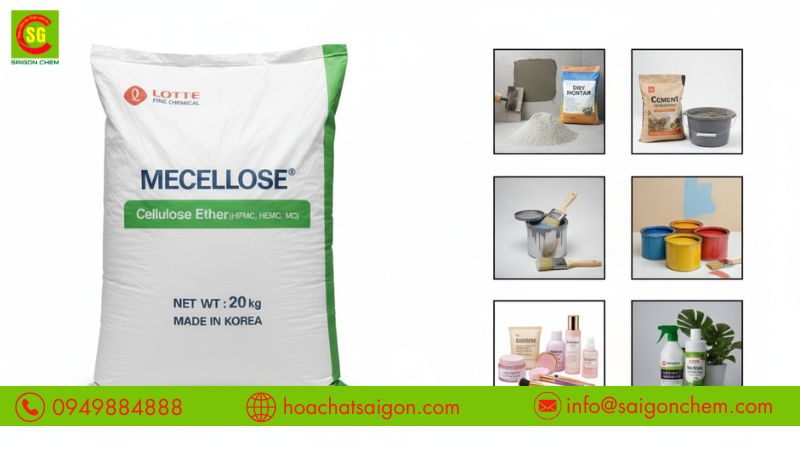 HEC gi&uacute;p tạo độ nhớt kết d&iacute;nh v&agrave; ổn định cấu tr&uacute;c