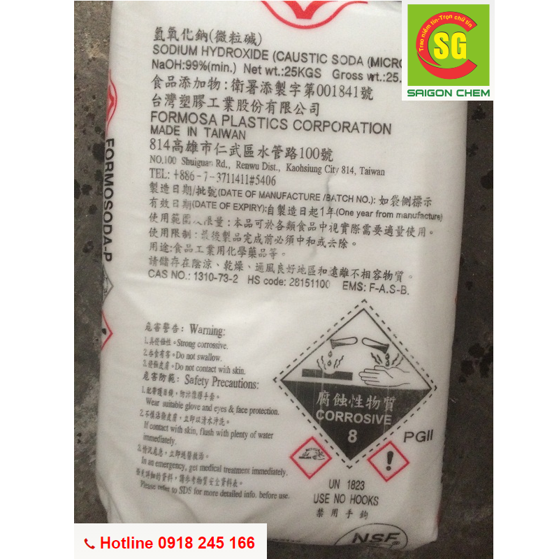 Caustic Soda Đ&agrave;i Loan
