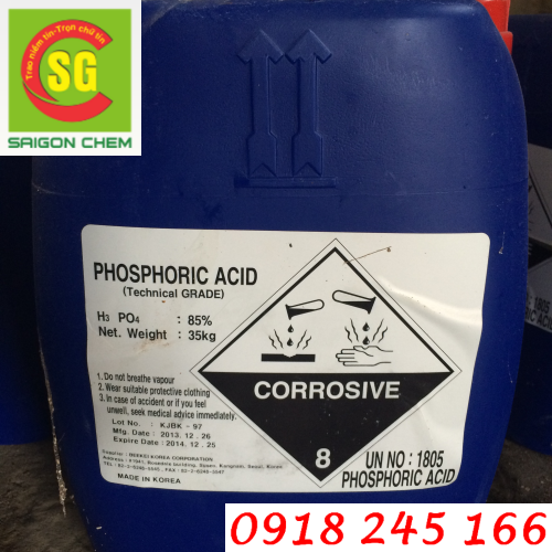 Ho&aacute; chất H3PO4 - Axit Photphoric c&ocirc;ng nghiệp
