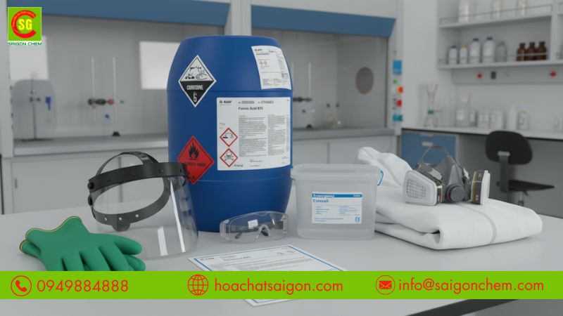 Hướng dẫn sử dụng axit formic đảm bảo an to&agrave;n lao động